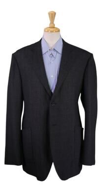 Beau Brummel Sartorial Gray Knit Wool Patch Pocket Blazer Jacket 46L
